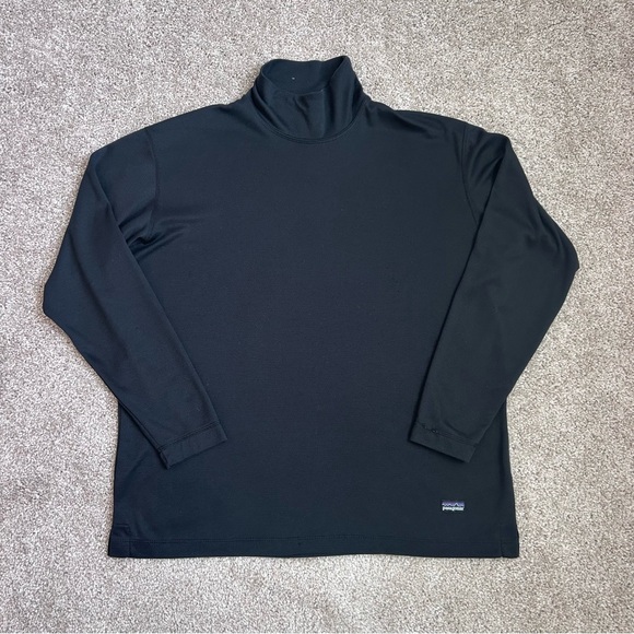 Patagonia Other - Vintage Patagonia Capilene Mock Neck Base Layer Shirt Black Men's Large USA Made